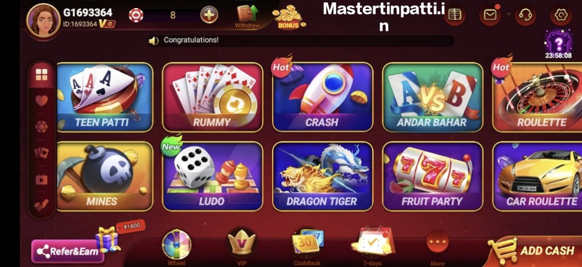 Games In Master Teen Patti 2024