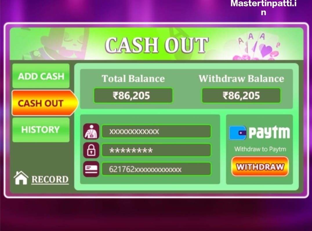 Withdraw In Teen Patti Master Gold Apk