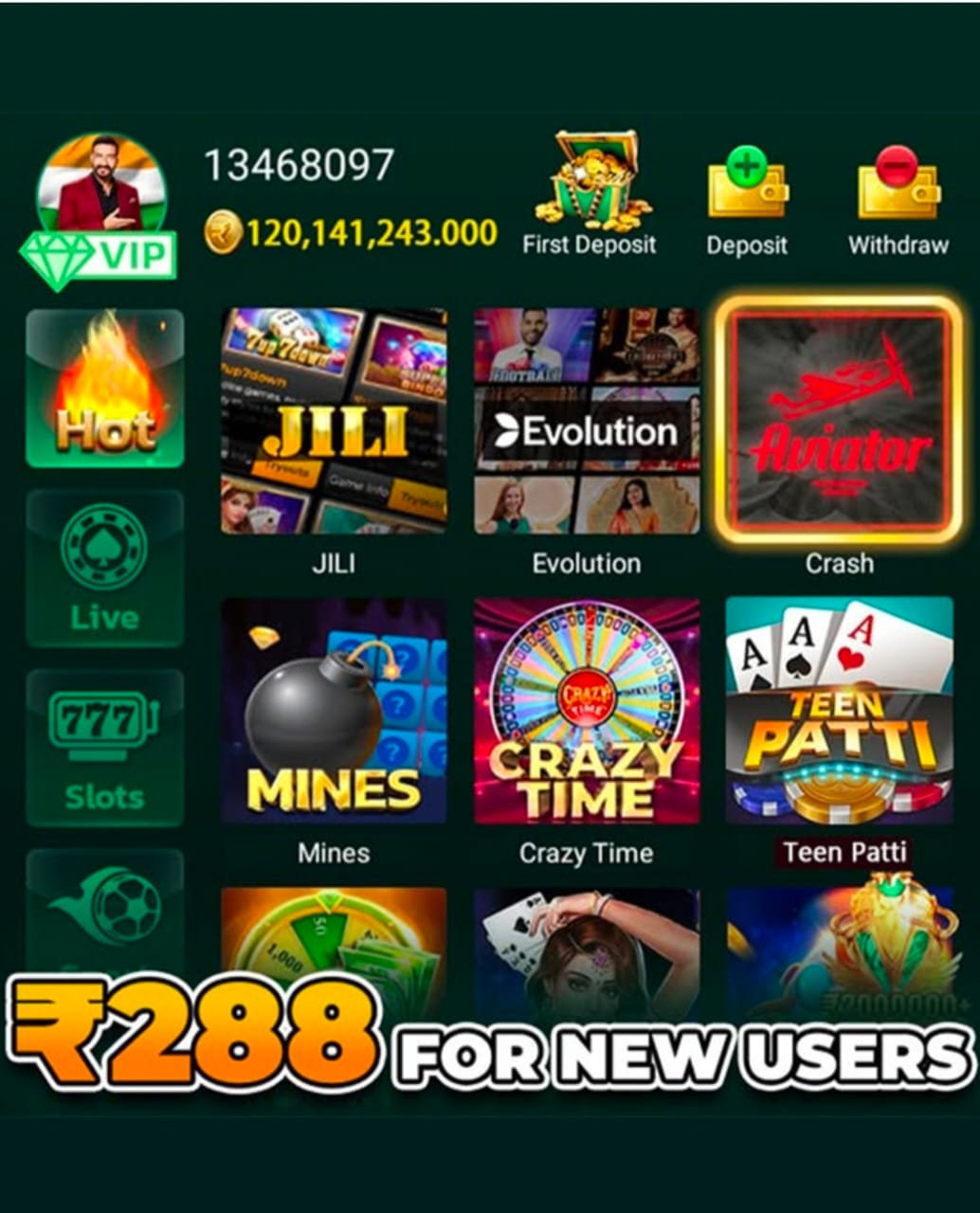 Games Supported Teen Patti Raaj Apk