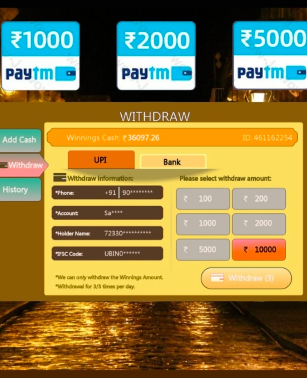 Money Withdraw Desi Teen Patti